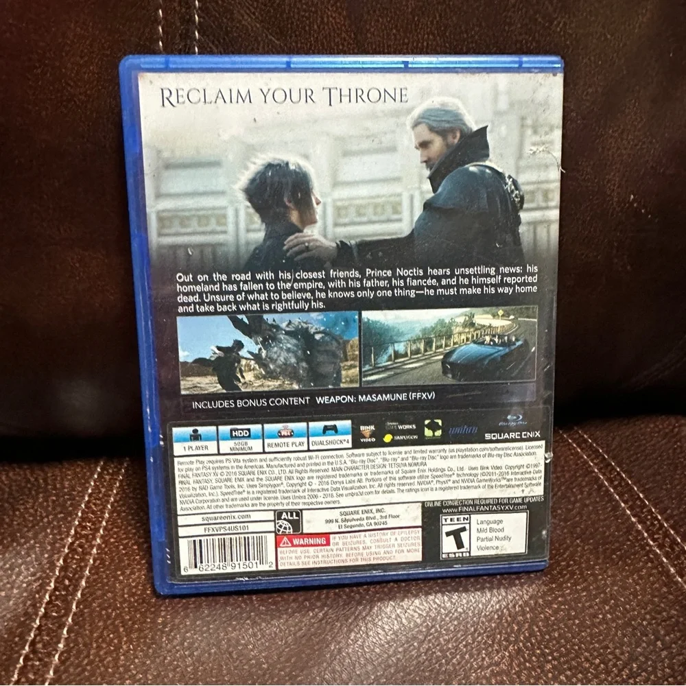 Final‎ Fantasy XV - Sony PlayStation 4 Complete In Case